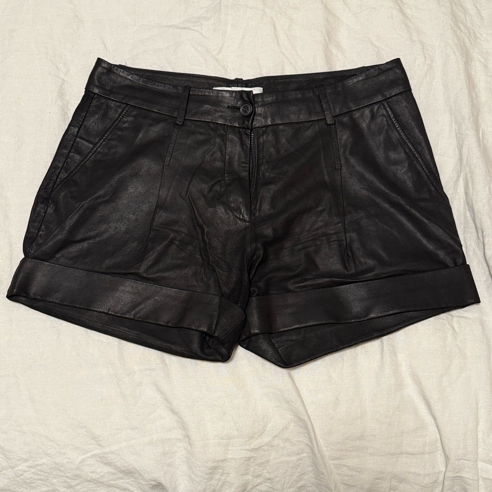 Elizabeth and James Leather Shorts